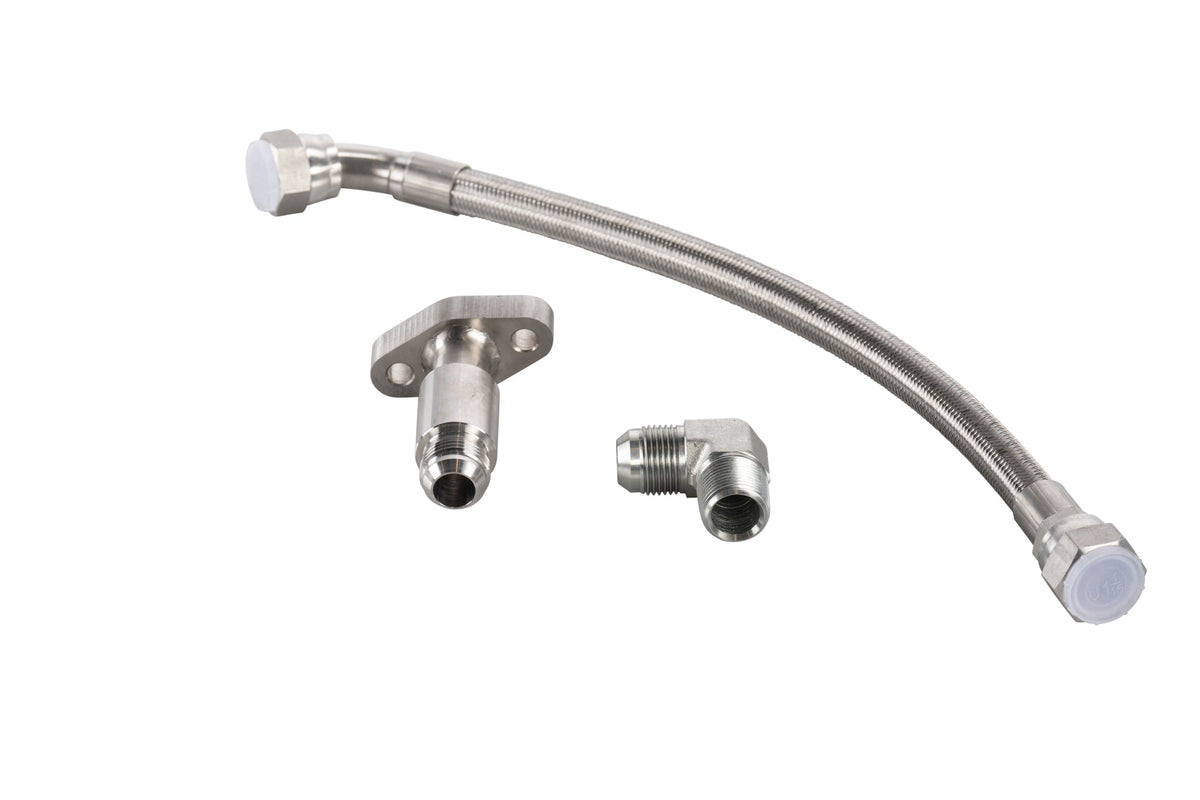ATE Detroit Series 60 12.7 Turbo Drain Line Kit - SS Braided Pre-2004