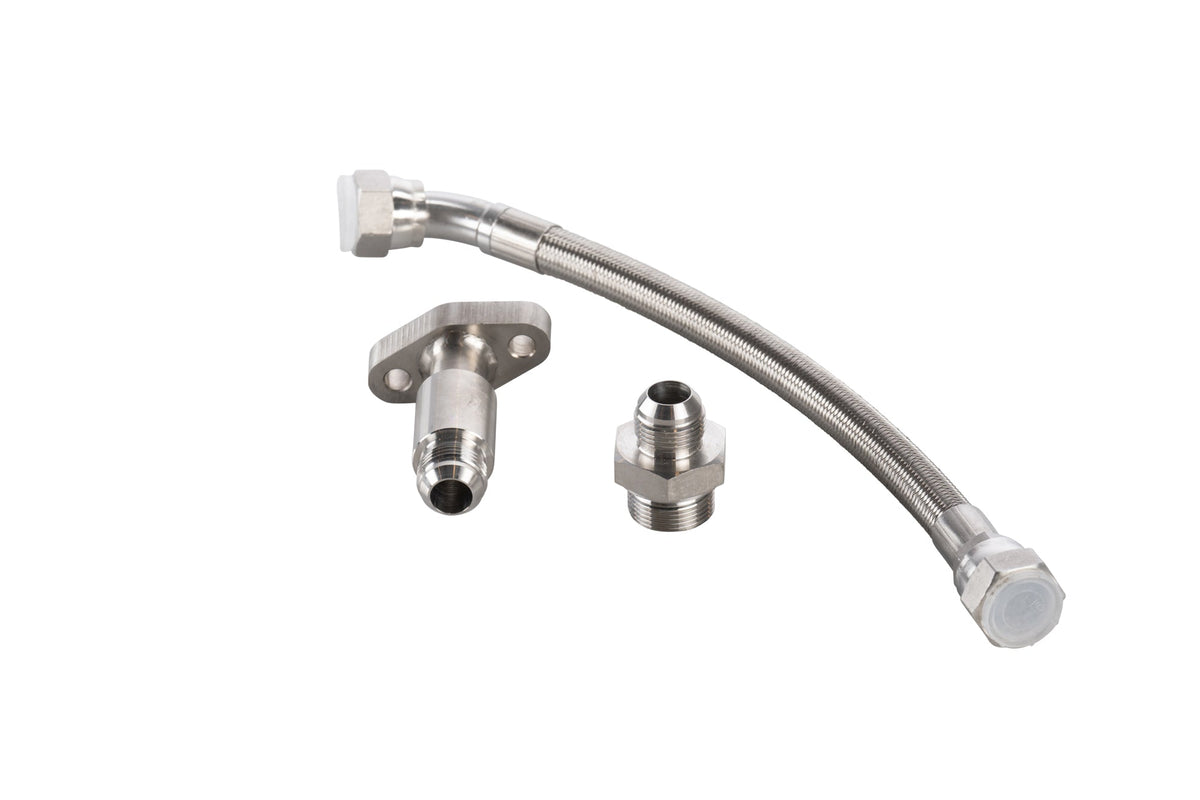 ATE Detroit Series 60 14L Turbo Drain Line Kit - SS Braided 2004-2007